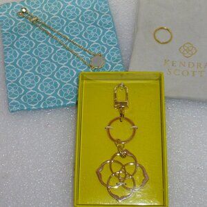 Kendra Scott Dira medallion keychain druzy bracelet ring jewelry bag lot